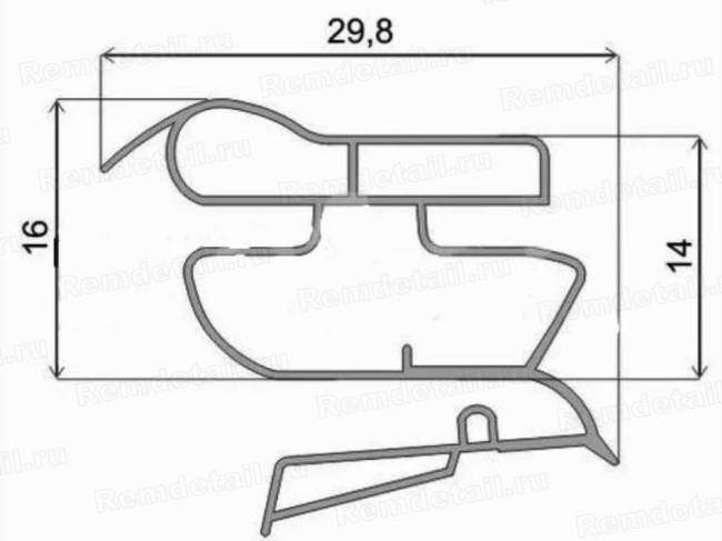 Уплотнитель 570*570мм для холодильника Indesit Hotpoint Ariston Stinol 854013